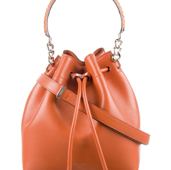 Jimmy choo Amber Orange Bon Bon Bucket bag - Picture 1 of 5